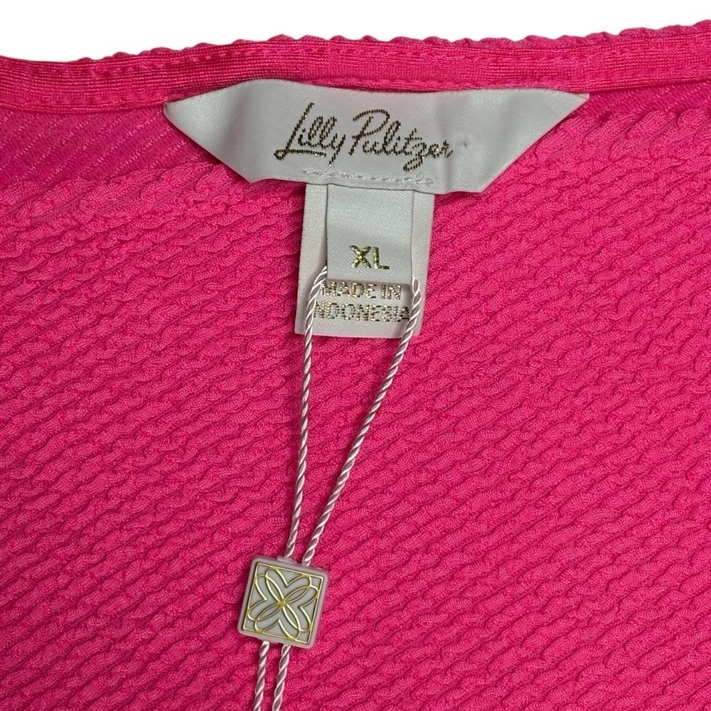 NWT Lilly Pulitzer Stassi Knee Length Scrunch Dress • Roxie Pink • XL - Picture 8 of 11